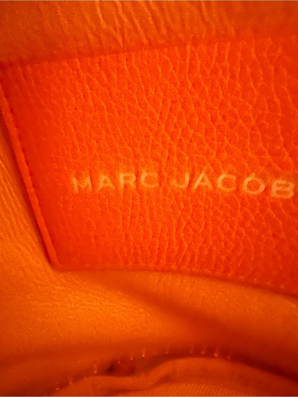 Marc Jacobs Orange Pebbled Leather 'The Bucket' Drawstring Shoulder Bag - Picture 4 of 9